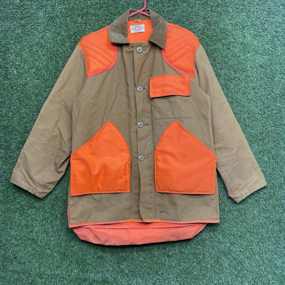 SafTbak Hunting Jacket Mens Large USA Canvas Hunter Water Repellant Outdoor 90s
